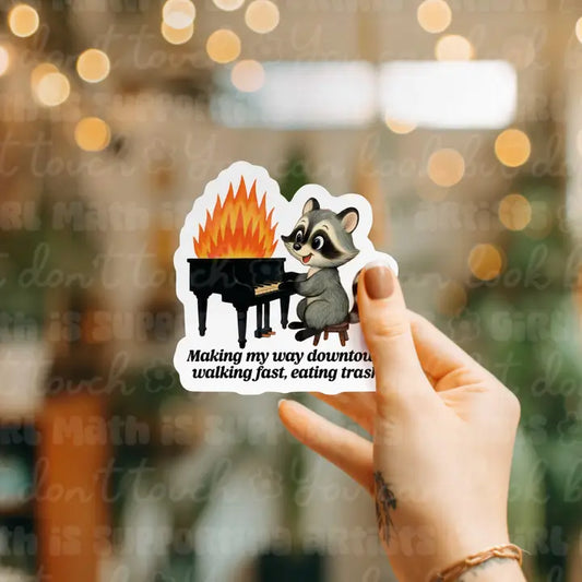 Sticker - Making My Way Downtown Raccoon