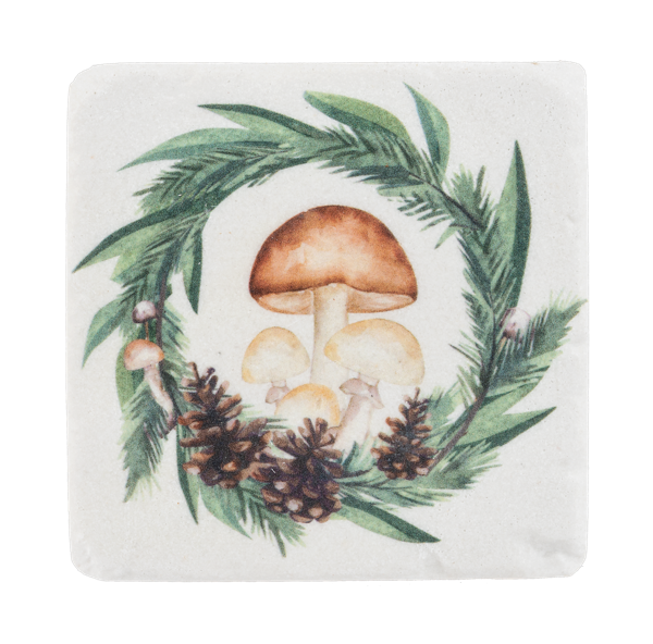 Coaster Set - Mushroom & Pine - Set of 4