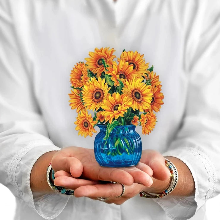 Mini Paper Bouquet - Sunflowers - 6"