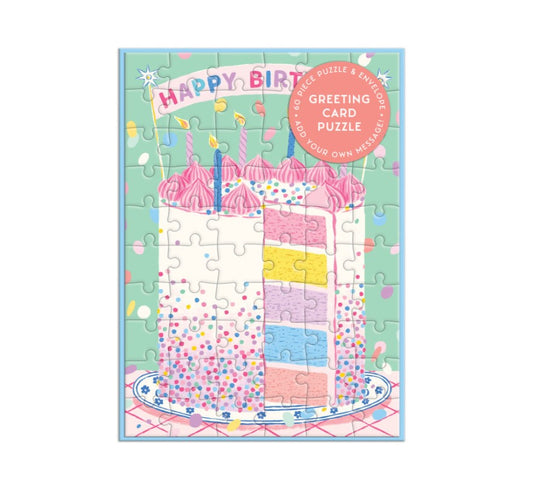 Puzzle Card - Confetti Happy Birthday