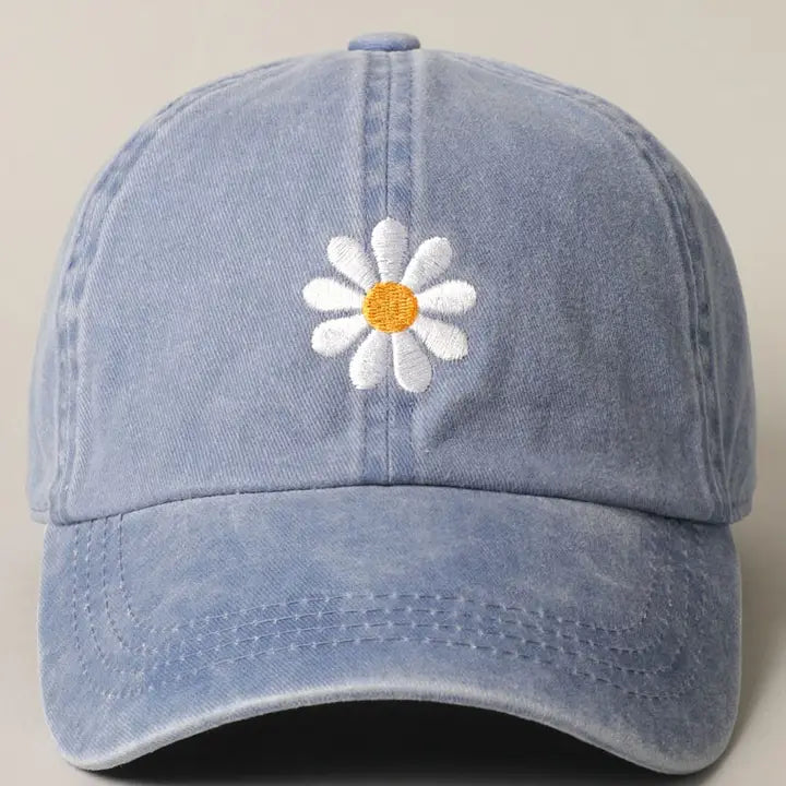 Baseball Hat - Daisy - Denim Blue