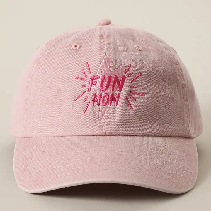 Baseball Hat - Fun Mom - Pink