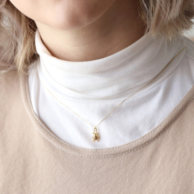 Necklace - Bug Beetle - Gold