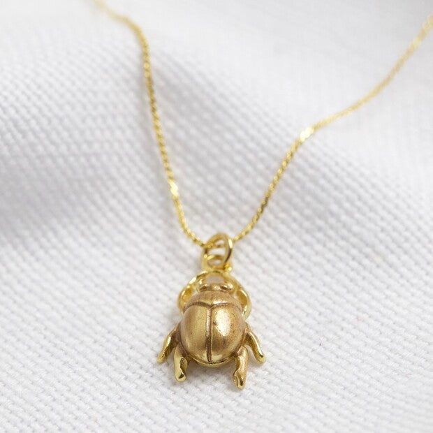 Necklace - Bug Beetle - Gold