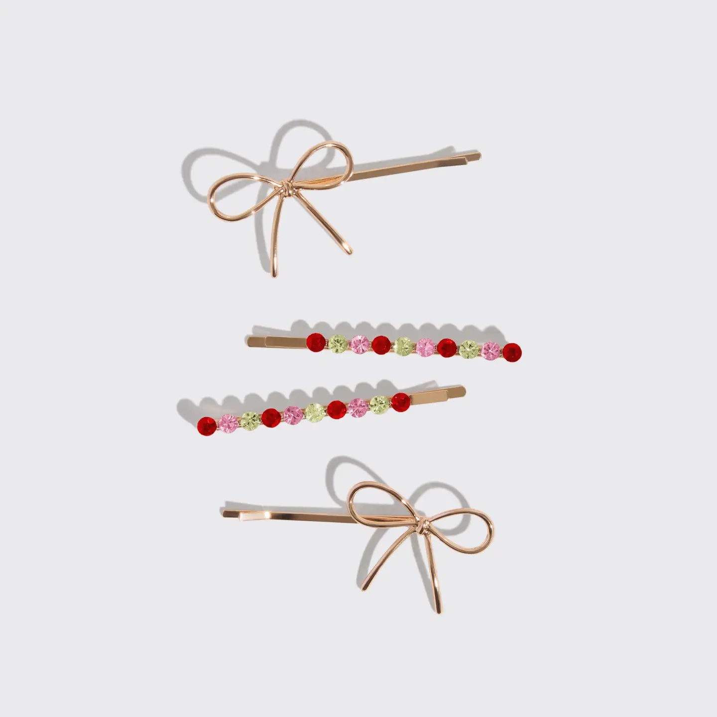 Bobby Pin Set - Holiday Gemstone - Set of 4