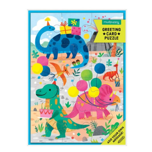Greeting Card Puzzle - Dino Party