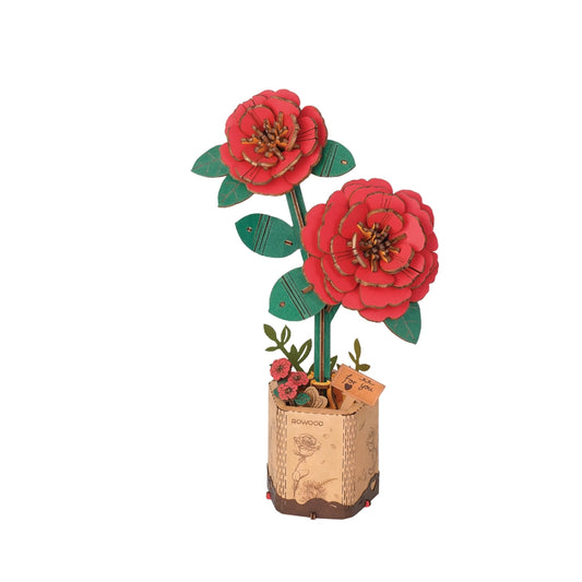 3D Wooden Puzzle - Flower - Camellia