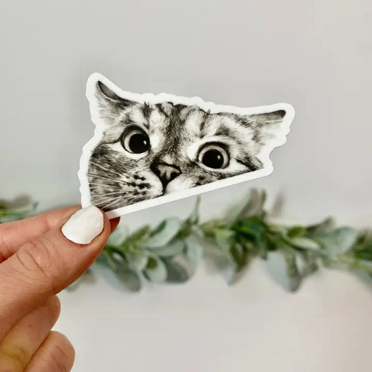 Sticker - Peeking Cat