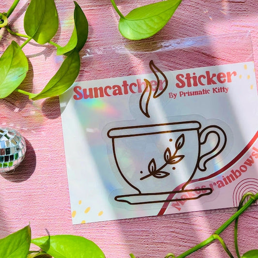 Suncatcher - Window Cling - Tea Cup