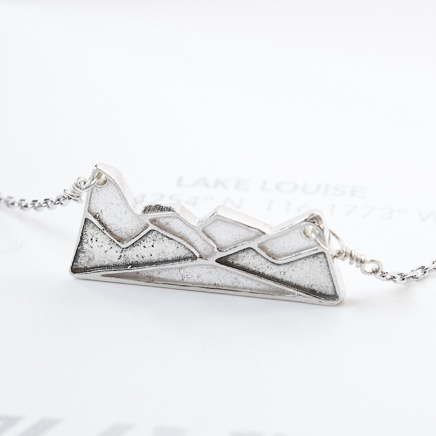 Necklace - Lake Louise Mountain - Silver