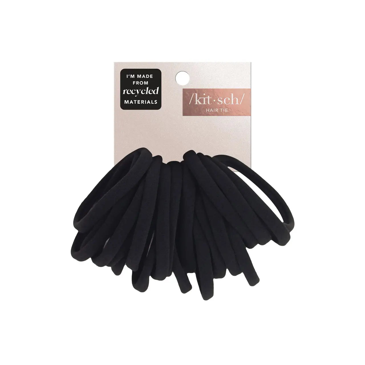 Hair Elastics - Nylon - Black Set of 20