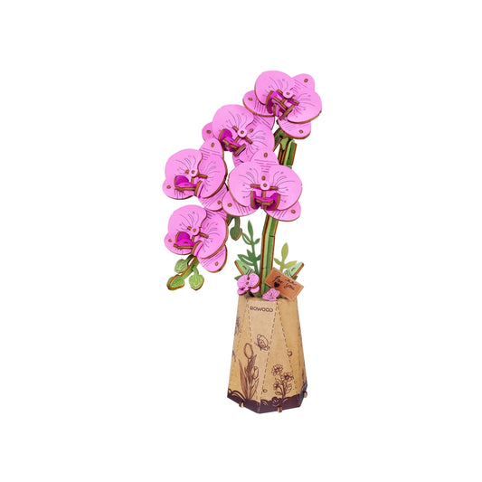 3D Wooden Puzzle - Flower - Purple Moth Orchid
