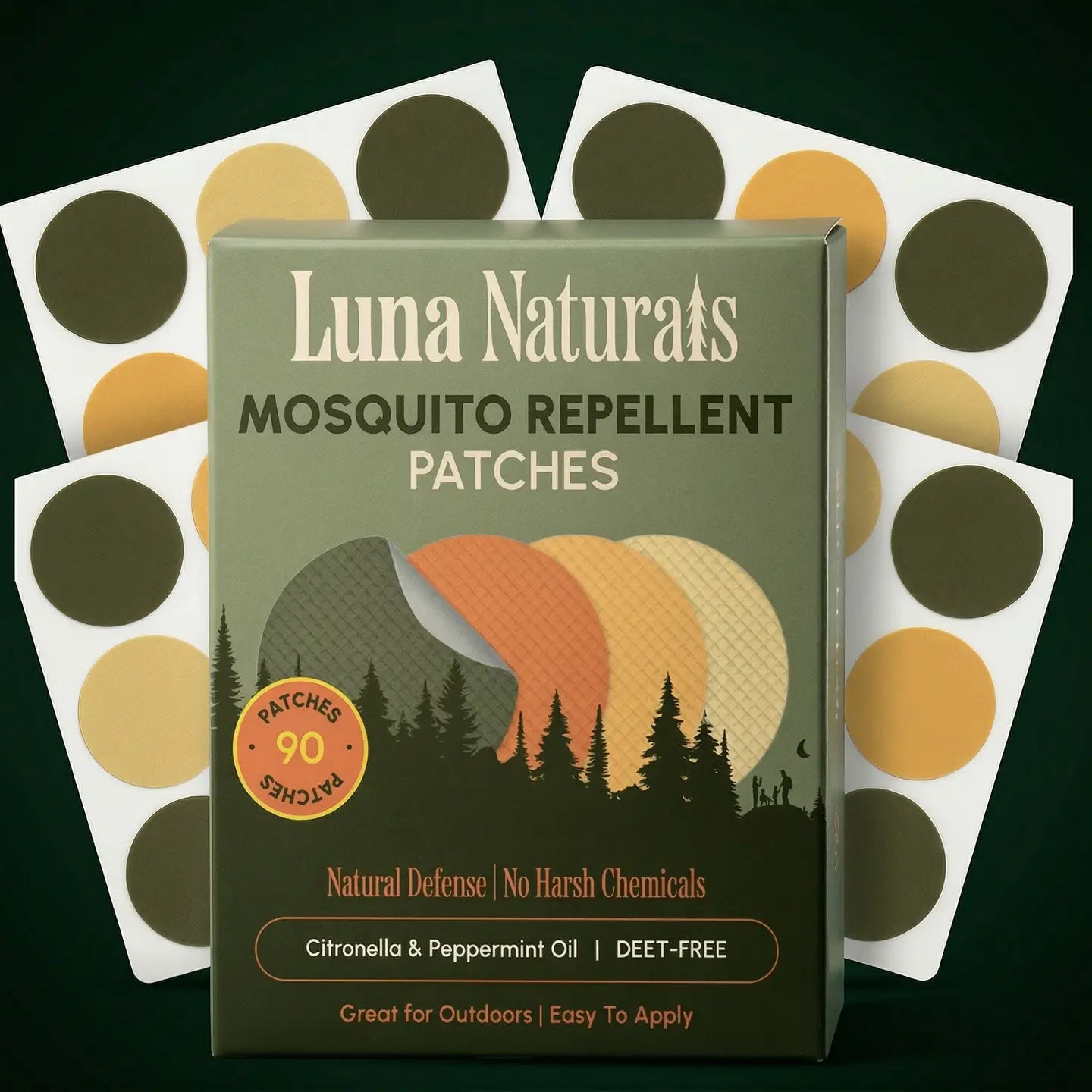 Bug Repellant Patches - Natural - 90 Patches