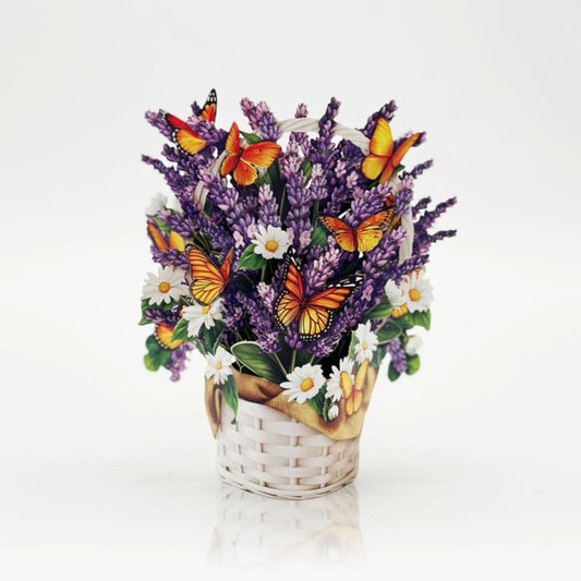 Mini Paper Bouquet - Lavender Butterflies - 6"