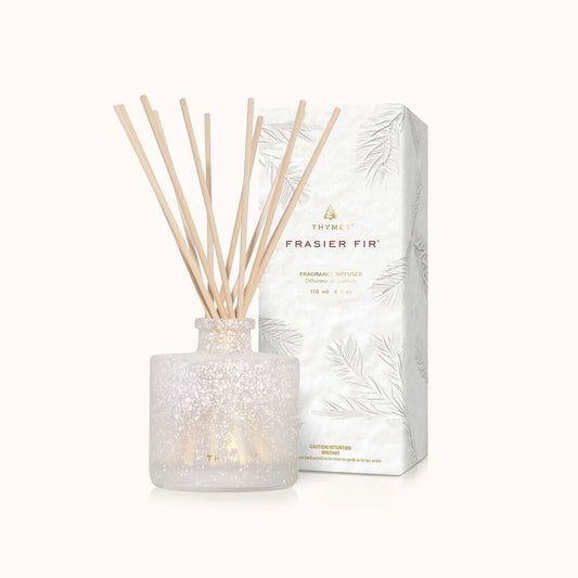 Thymes - Frasier Fir Flocked Reed Diffuser - 4oz