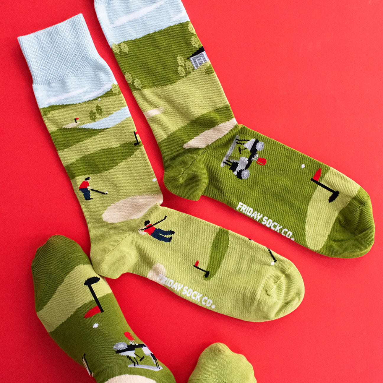 Socks - Large - Golf Scene
