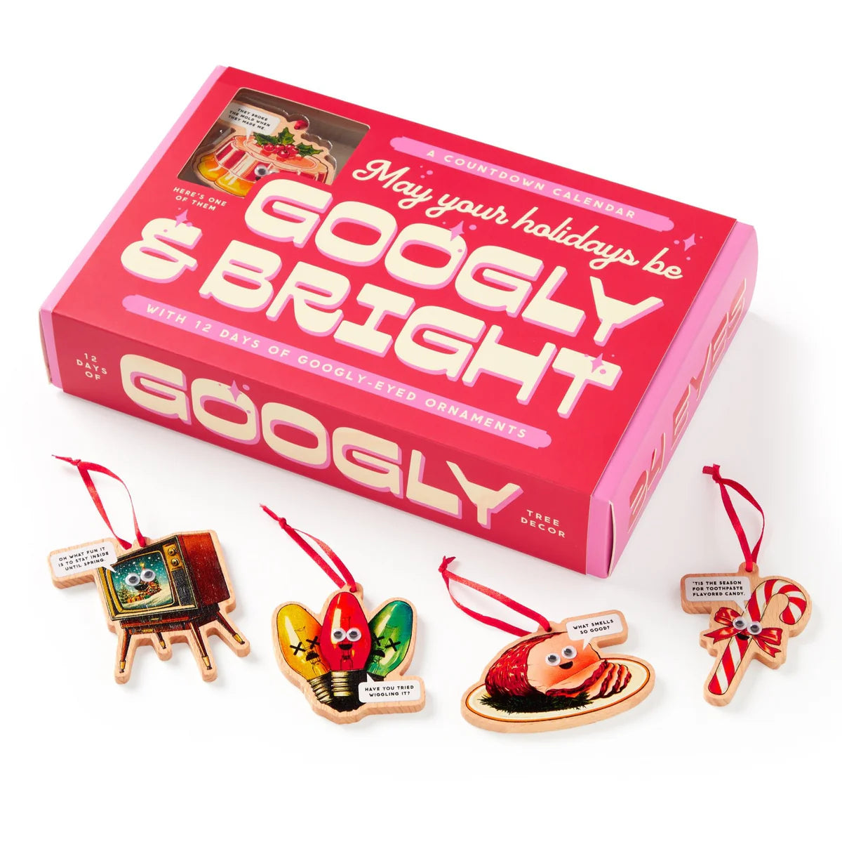 Ornament Set - Googly & Bright - Countdown Set of 12