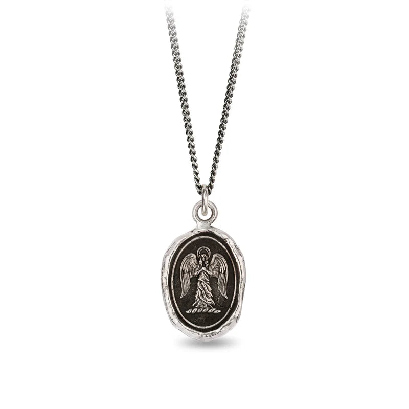 Pyrrha Talisman Necklace - Guardian Angel - Silver