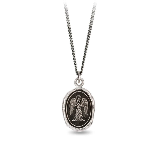Pyrrha Talisman Necklace - Guardian Angel - Silver