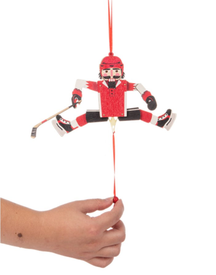 Ornament - Wooden Hockey Player