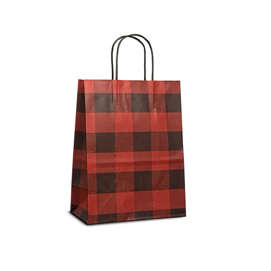 Medium Gift Bag - Buffalo Plaid - 10.5"