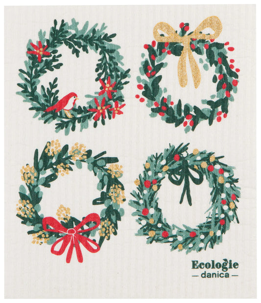 Swedish Dishcloth - Wreaths
