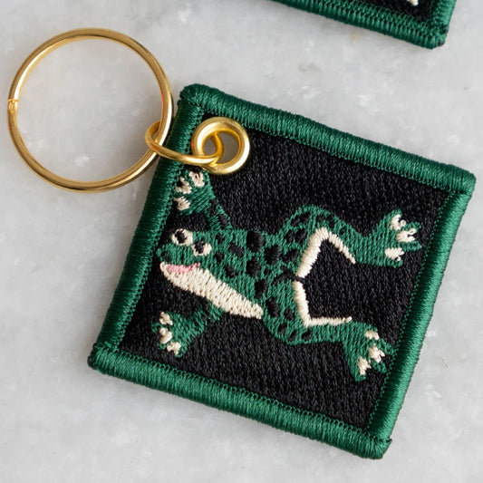 Keychain - Embroidered - I'm A Lil Jumpy Frog
