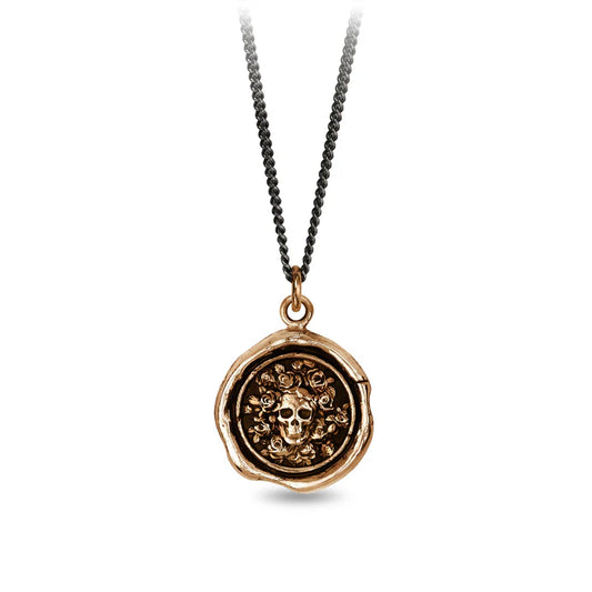 Pyrrha Talisman Necklace - Live Every Moment - Bronze