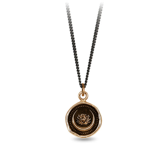 Pyrrha Talisman Necklace - Lotus Flower - Bronze
