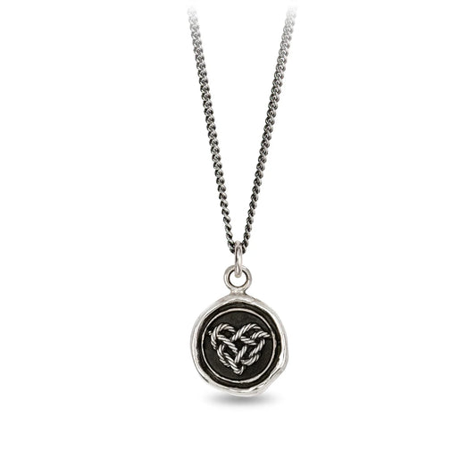 Pyrrha Talisman Necklace - Love Knot - Silver