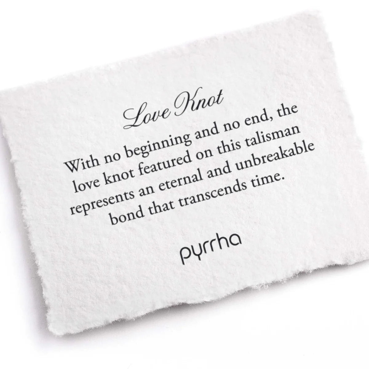 Pyrrha Talisman Necklace - Love Knot - Silver