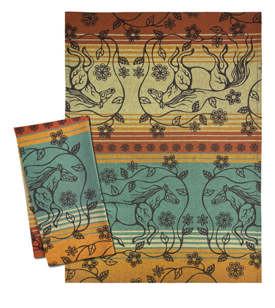 Tea Towel - Cotton - Horse (Bebezhigooganzhii)