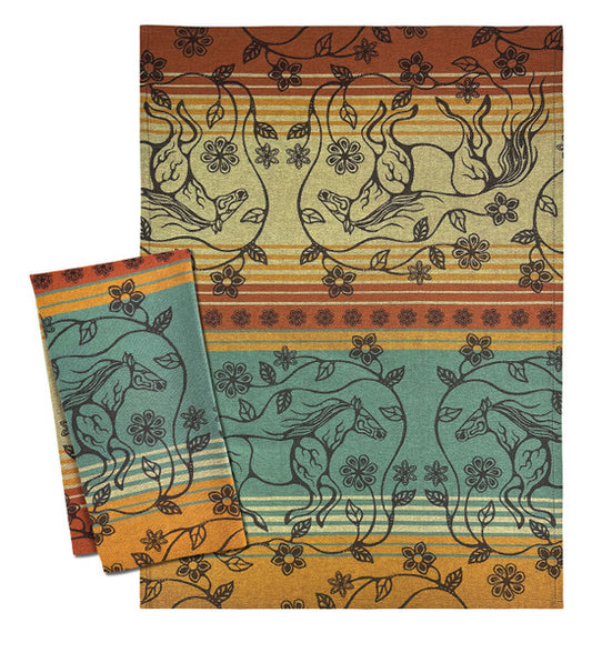 Tea Towel - Cotton - Horse (Bebezhigooganzhii)