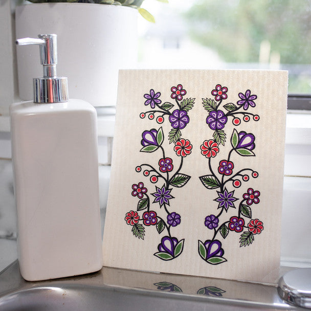 Eco Dishcloth - Ojibwe Florals