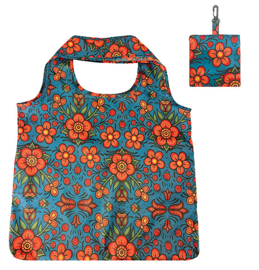 Foldable Shopping Bag - Reusable - Prairie Beadwork