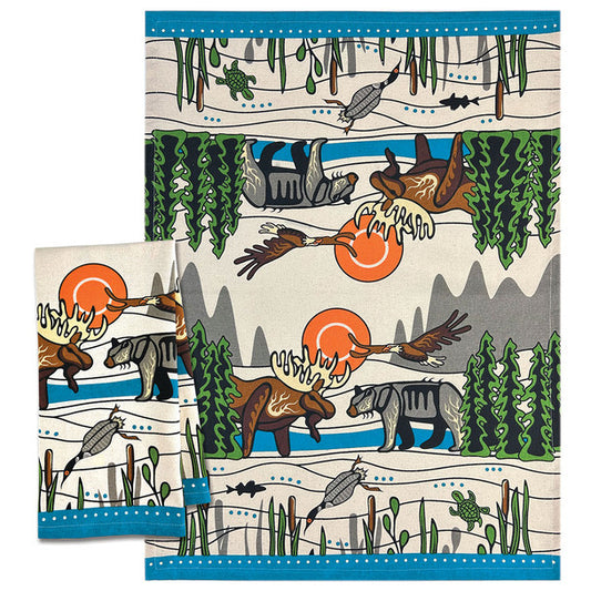 Tea Towel - Cotton - All My Relatives (Indinawemaaganidag)