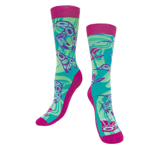 Socks - Small Crew - Hummingbirds