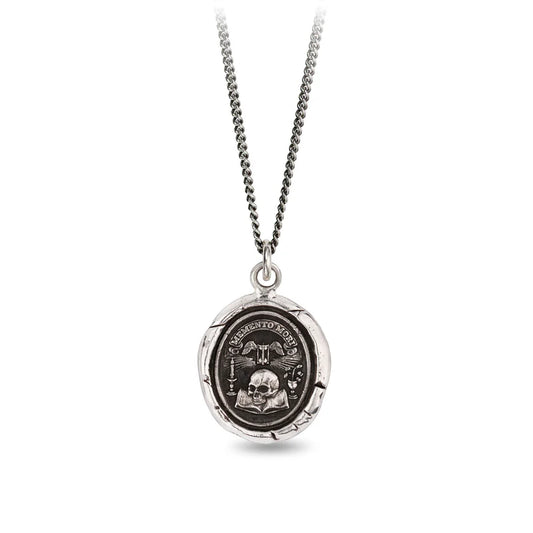 Pyrrha Talisman Necklace - Memento Mori - Silver