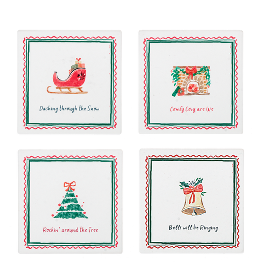 Coaster Set - Holiday Carols - Set of 4