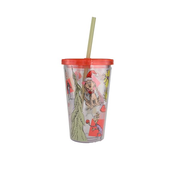 Tumbler - The Grinch - Red & White 16oz