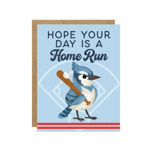 Card - Birthday - Blue Jay Home Run