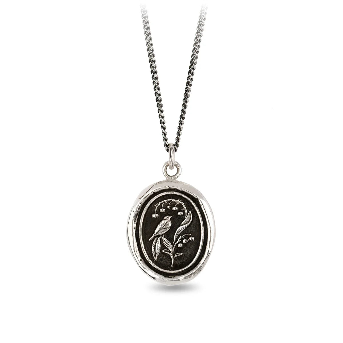 Pyrrha Talisman Necklace - Return To Happiness - Silver