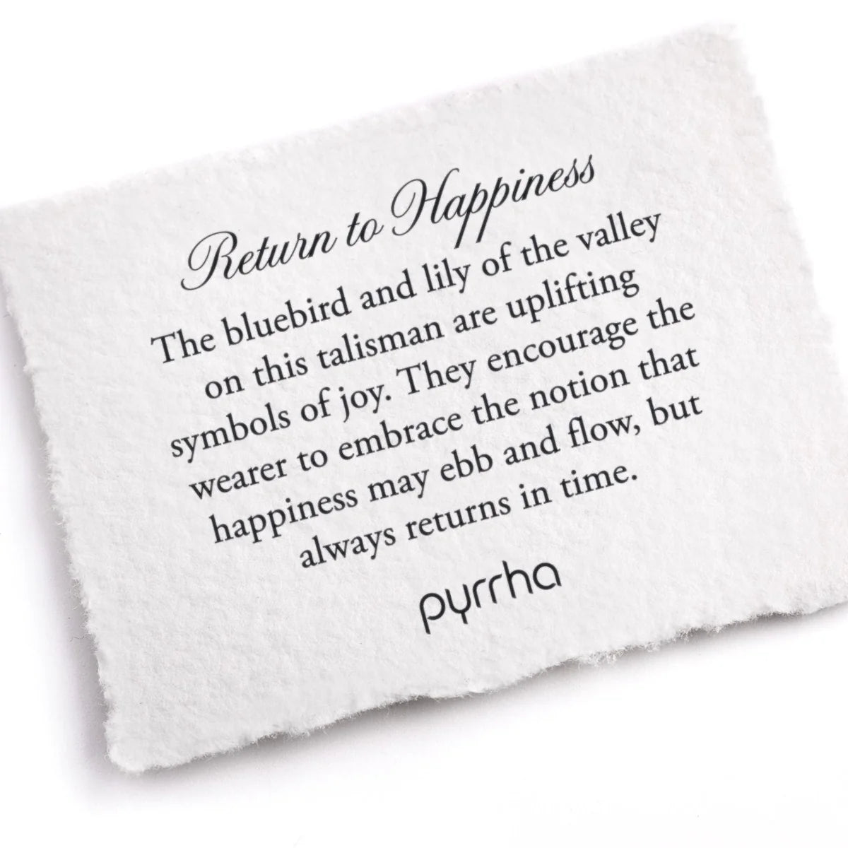 Pyrrha Talisman Necklace - Return To Happiness - Silver