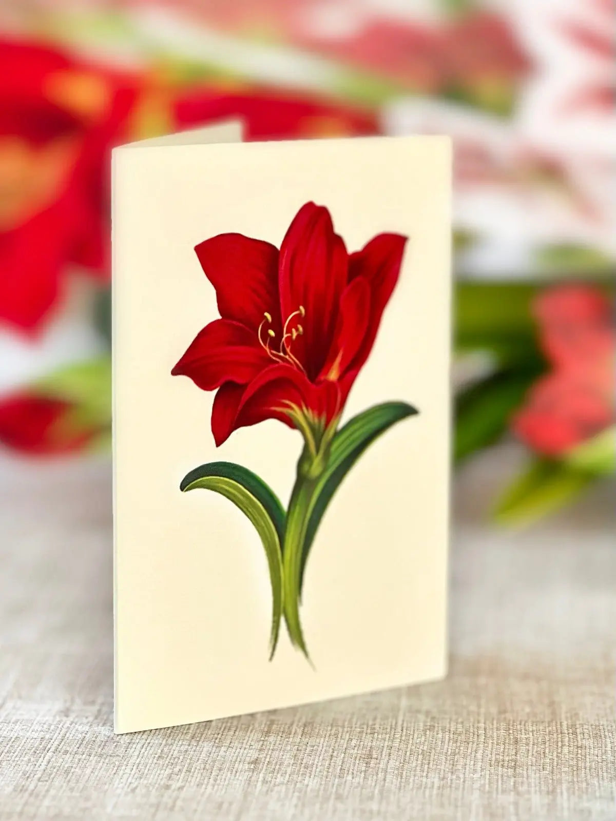 Paper Bouquet - Scarlet Amarylis - 16"