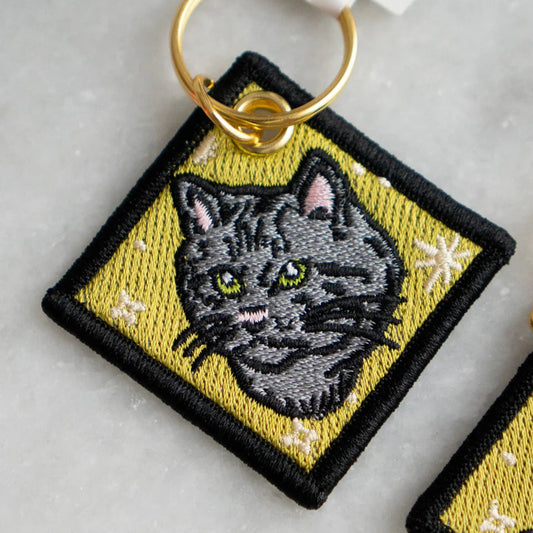 Keychain - Embroidered - Shut Up Everyone Cat