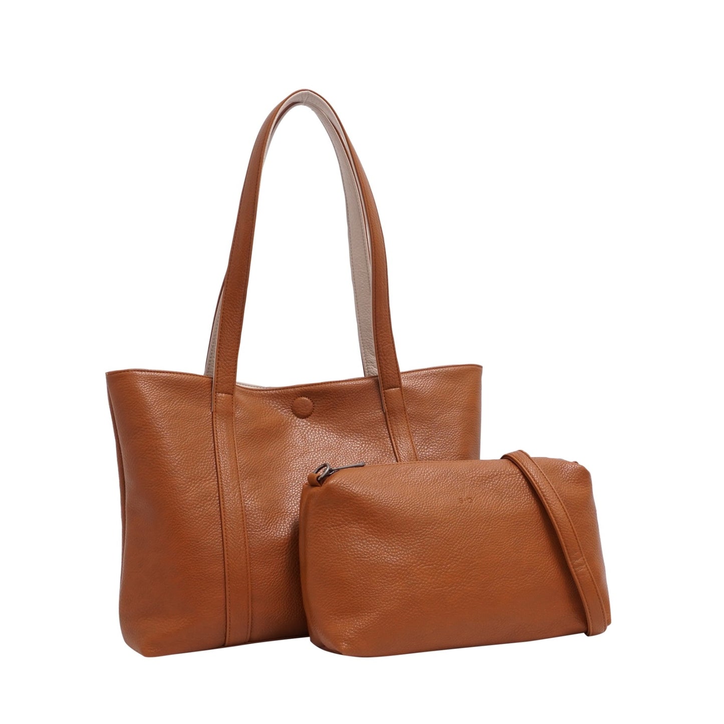 S-Q - Lois 2-in-1 Reversible Tote - Black/Tan