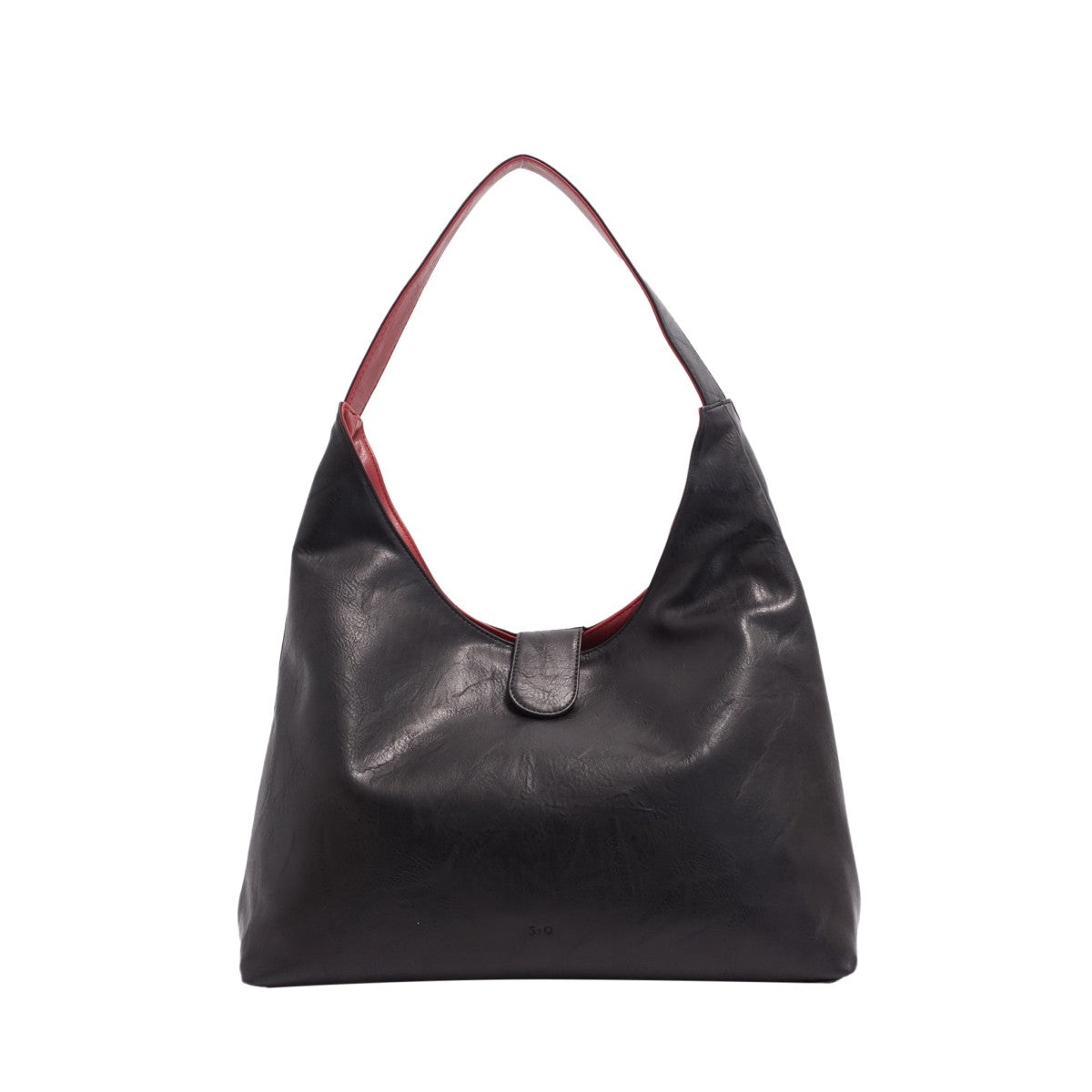 S-Q - Charlene 2-in-1 Reversible Tote - Black/Merlot
