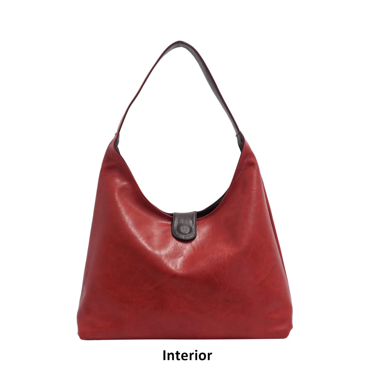 S-Q - Charlene 2-in-1 Reversible Tote - Black/Merlot