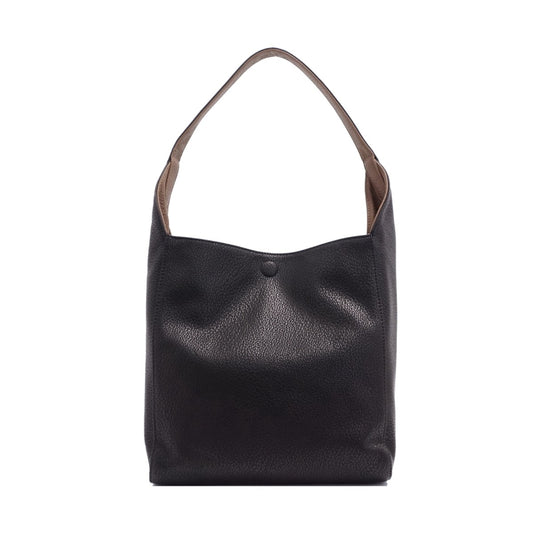 S-Q - Kendra 2-in-1 Reversible Hobo Bag - Black/ Fossil