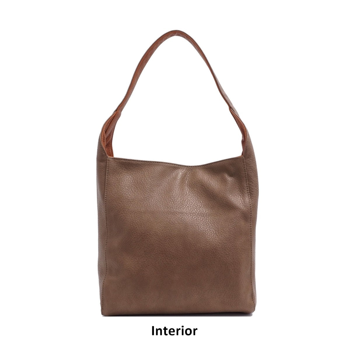 S-Q - Kendra 2-in-1 Reversible Hobo Bag - Chocolate / Fossil